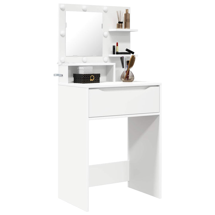 Soveværelsessminkeborde Hvid 80 x 39,6 x 135 cm Konstrueret træ