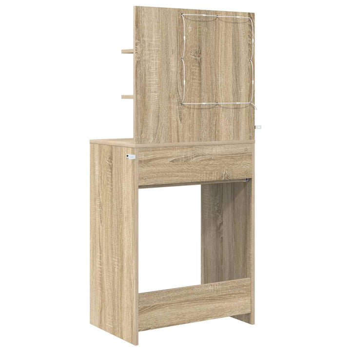 Soveværelsessminkeborde med skuffe Sonoma eg 80 x 39,6 x 135 cm