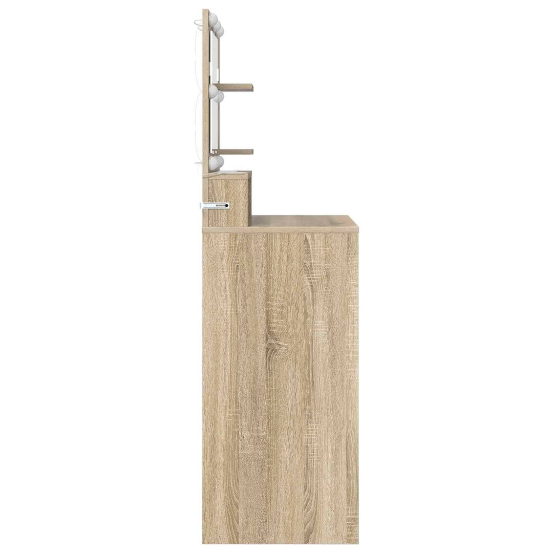 Soveværelsessminkeborde med skuffe Sonoma eg 80 x 39,6 x 135 cm