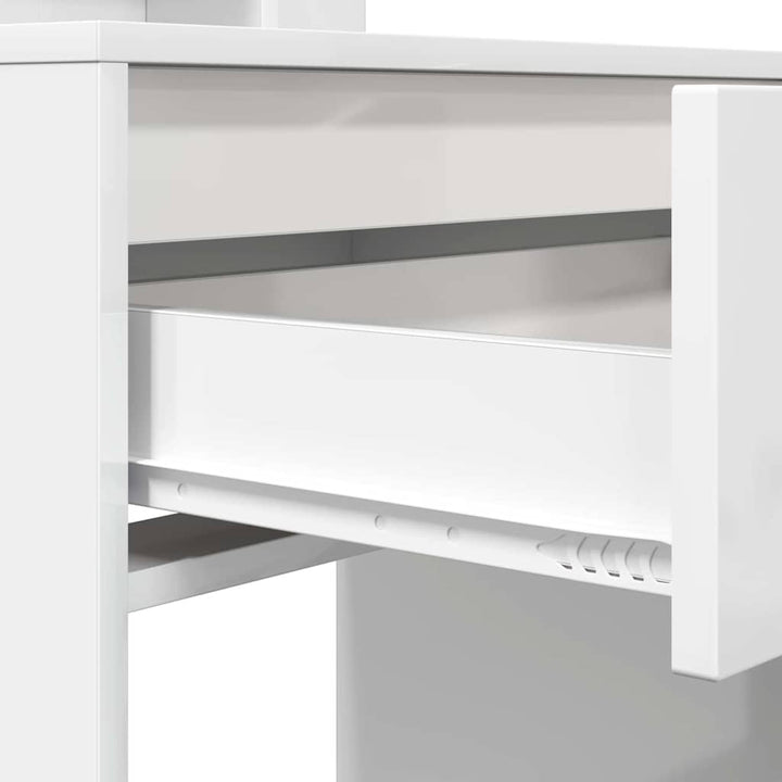 Soveværelsessminkeborde Høj gloss hvid 80 x 39,6 x 135 cm
