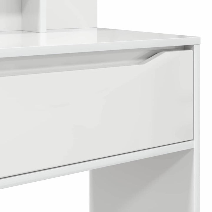 Soveværelsessminkeborde Høj gloss hvid 80 x 39,6 x 135 cm