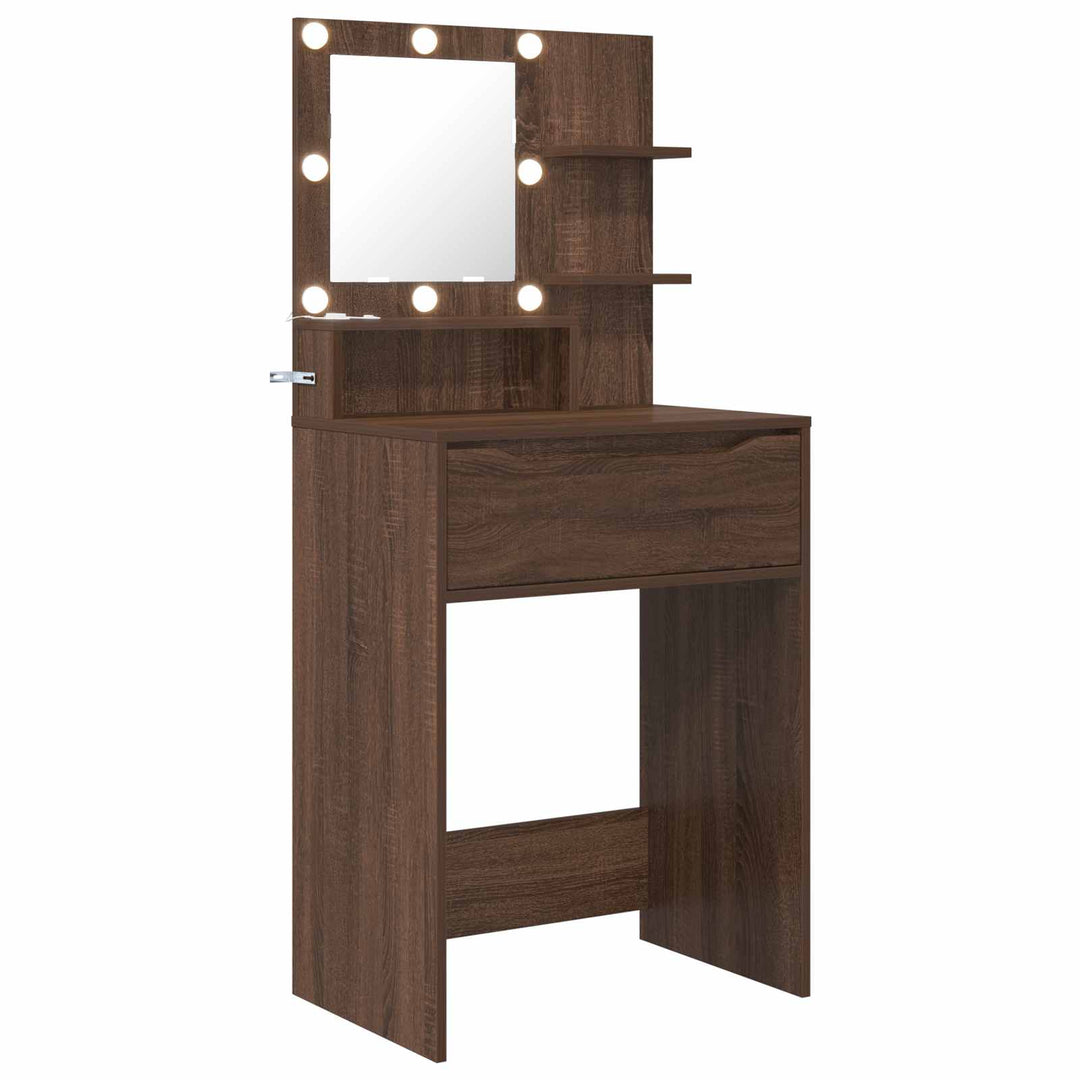 Soveværelsessminkeborde Brun eg 80 x 39,6 x 135 cm