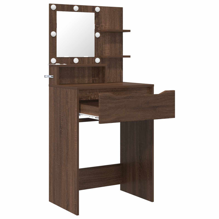 Soveværelsessminkeborde Brun eg 80 x 39,6 x 135 cm
