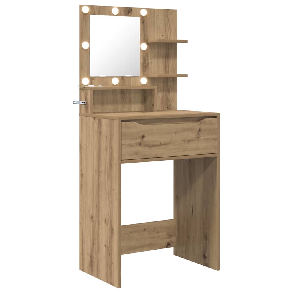 Soveværelsessminkeborde Artisan Egetræ 80 x 39,6 x 135 cm