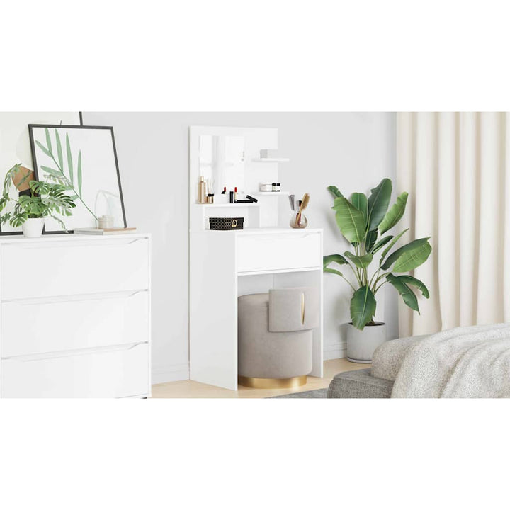 Soveværelsessminkeborde Hvid 80 x 39,6 x 135 cm Konstrueret træ