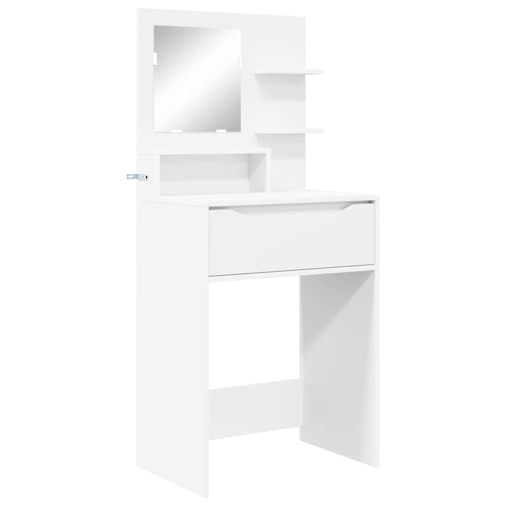 Soveværelsessminkeborde Hvid 80 x 39,6 x 135 cm Konstrueret træ