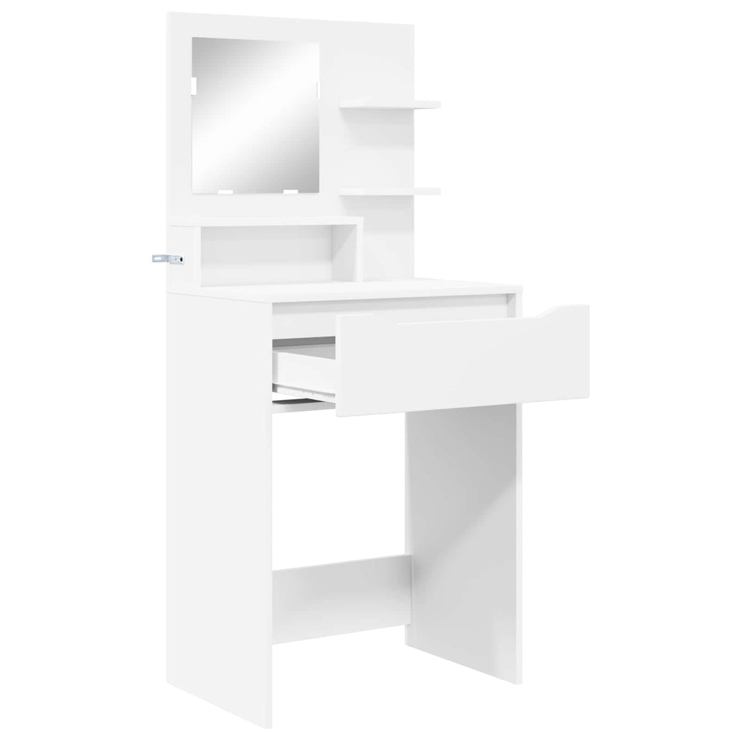 Soveværelsessminkeborde Hvid 80 x 39,6 x 135 cm Konstrueret træ