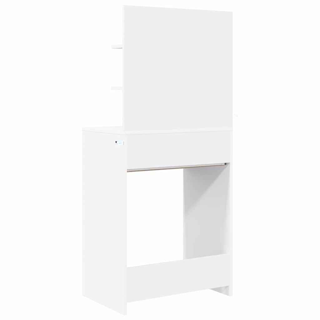 Soveværelsessminkeborde Hvid 80 x 39,6 x 135 cm Konstrueret træ