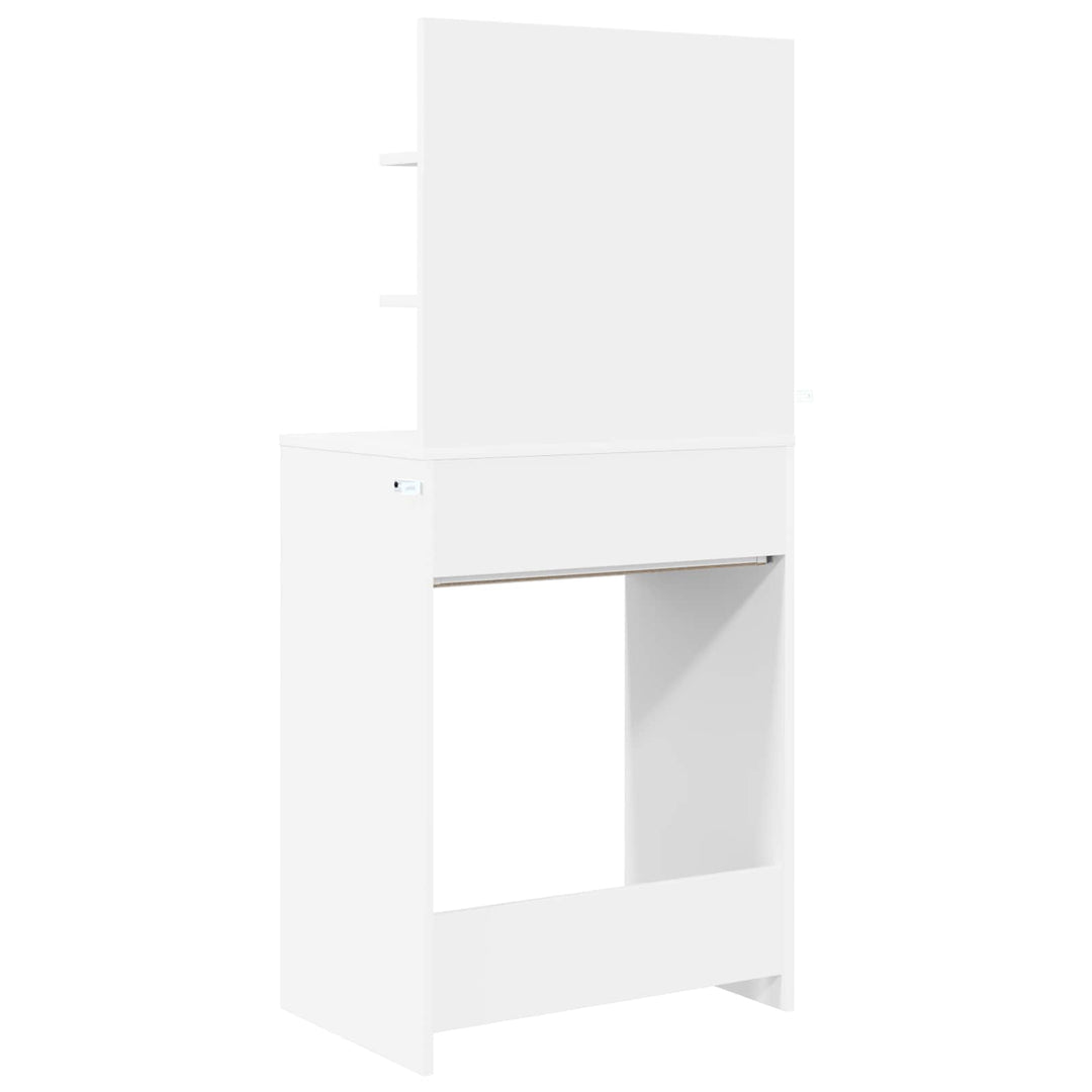 Soveværelsessminkeborde Hvid 80 x 39,6 x 135 cm Konstrueret træ