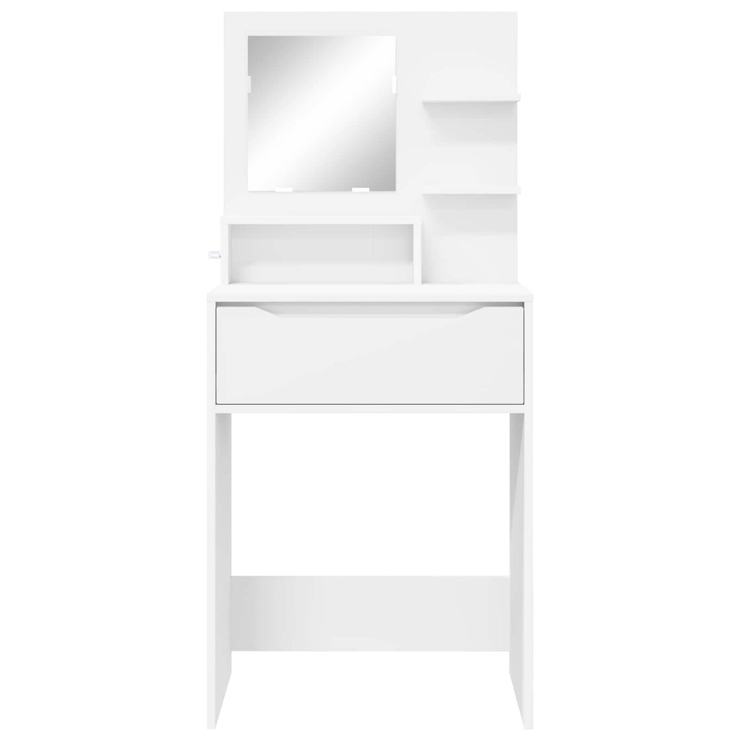 Soveværelsessminkeborde Hvid 80 x 39,6 x 135 cm Konstrueret træ