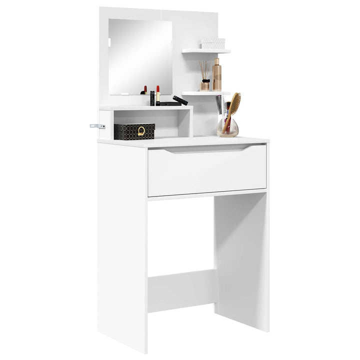 Soveværelsessminkeborde Hvid 80 x 39,6 x 135 cm Konstrueret træ