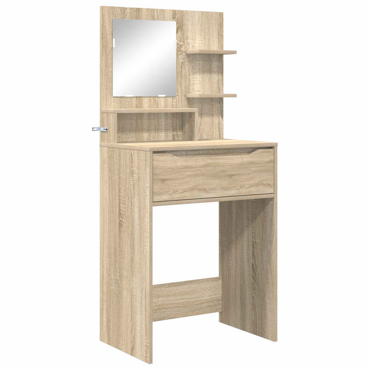 Soveværelsessminkeborde med skuffe Sonoma eg 80 x 39,6 x 135 cm