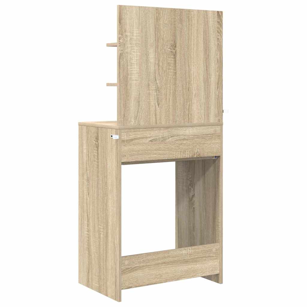 Soveværelsessminkeborde med skuffe Sonoma eg 80 x 39,6 x 135 cm