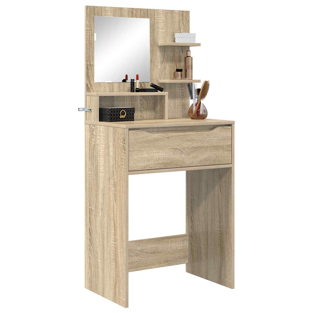Soveværelsessminkeborde med skuffe Sonoma eg 80 x 39,6 x 135 cm