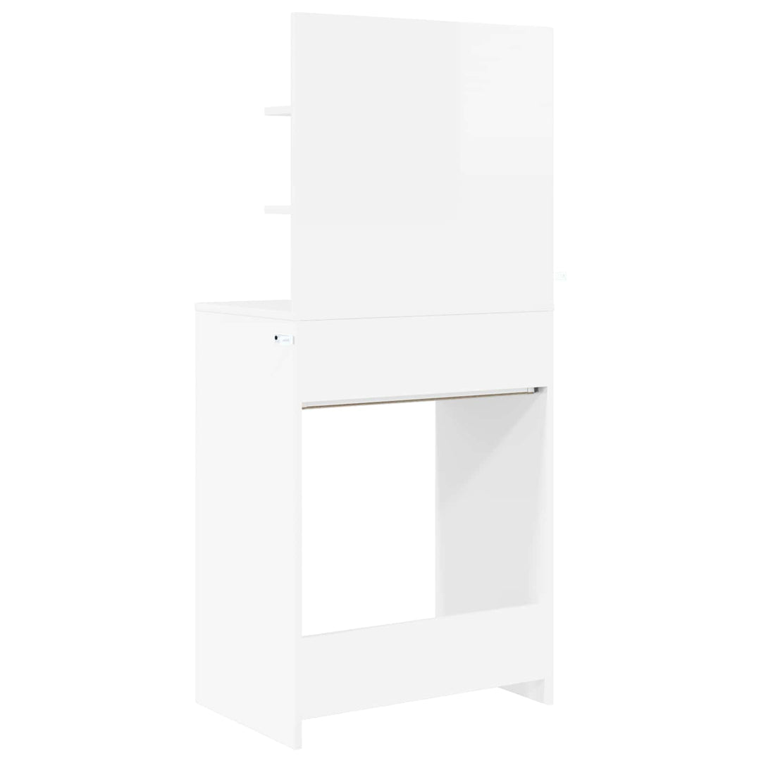 Soveværelsessminkeborde Høj gloss hvid 80 x 39,6 x 135 cm