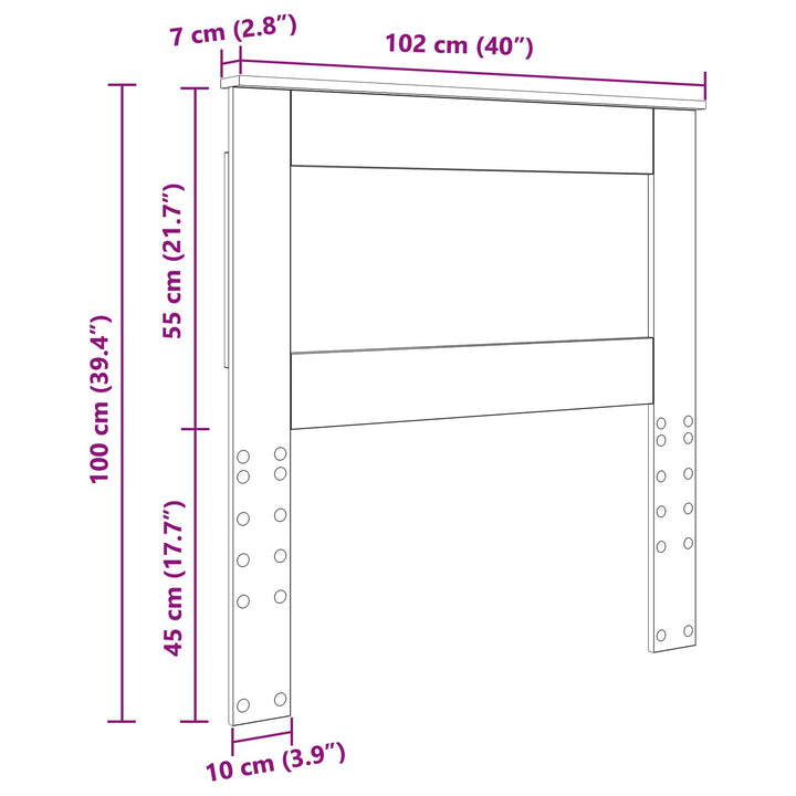 Hovedgærde Sonoma eg Konstrueret træ
