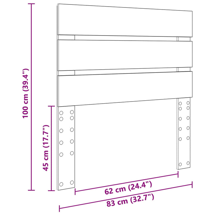 Hovedgærde Grå Sonoma Konstrueret træ