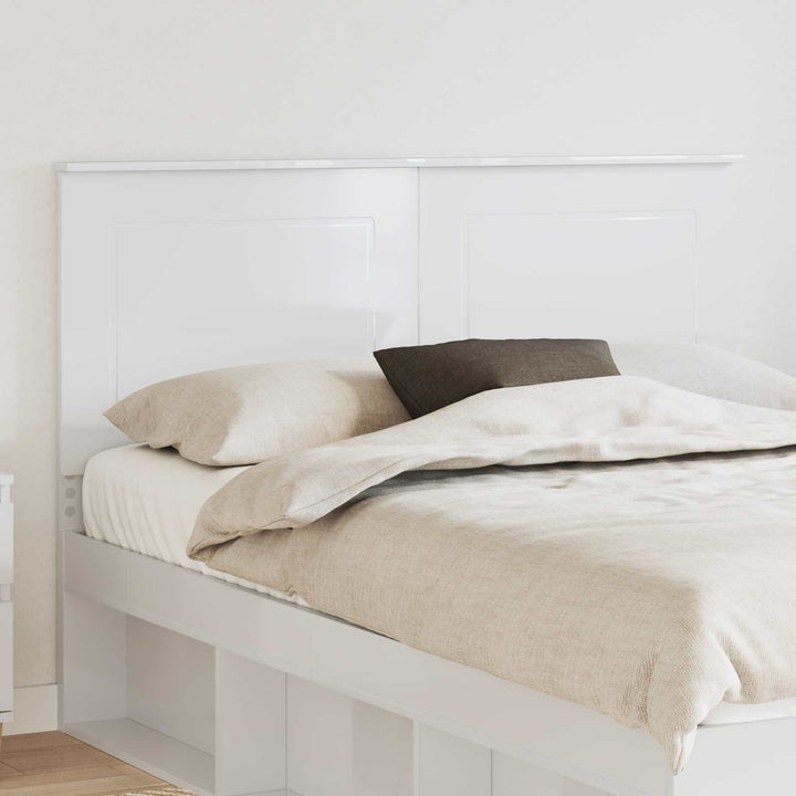 Hovedgærde Gloss Hvid 100 cm Konstrueret træ