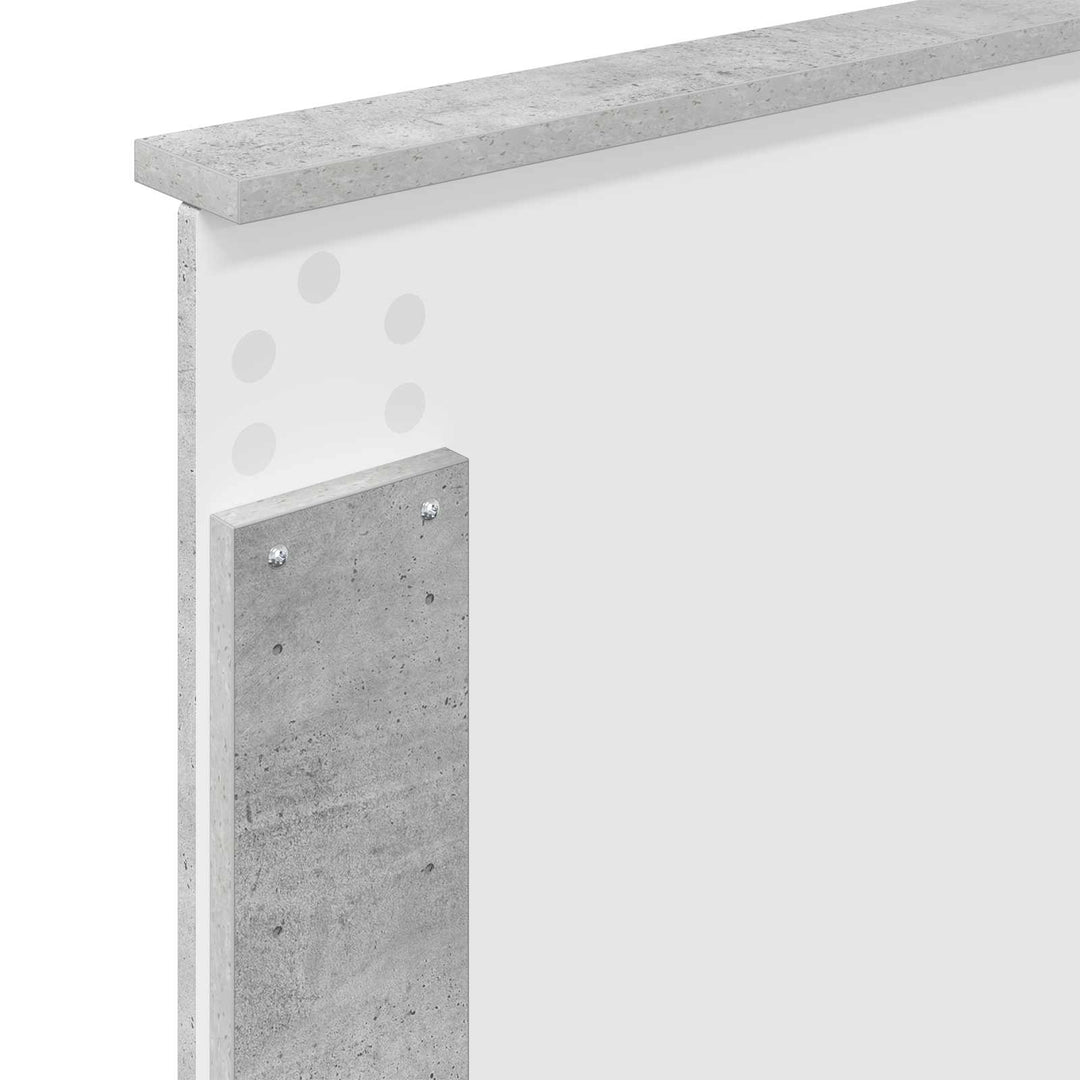 Hovedgærde BetonGrå 100 cm Konstrueret træ