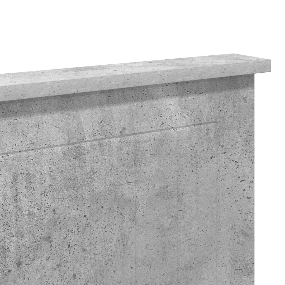Hovedgærde med hovedgærde Beton Grå 150 cm Konstrueret træ
