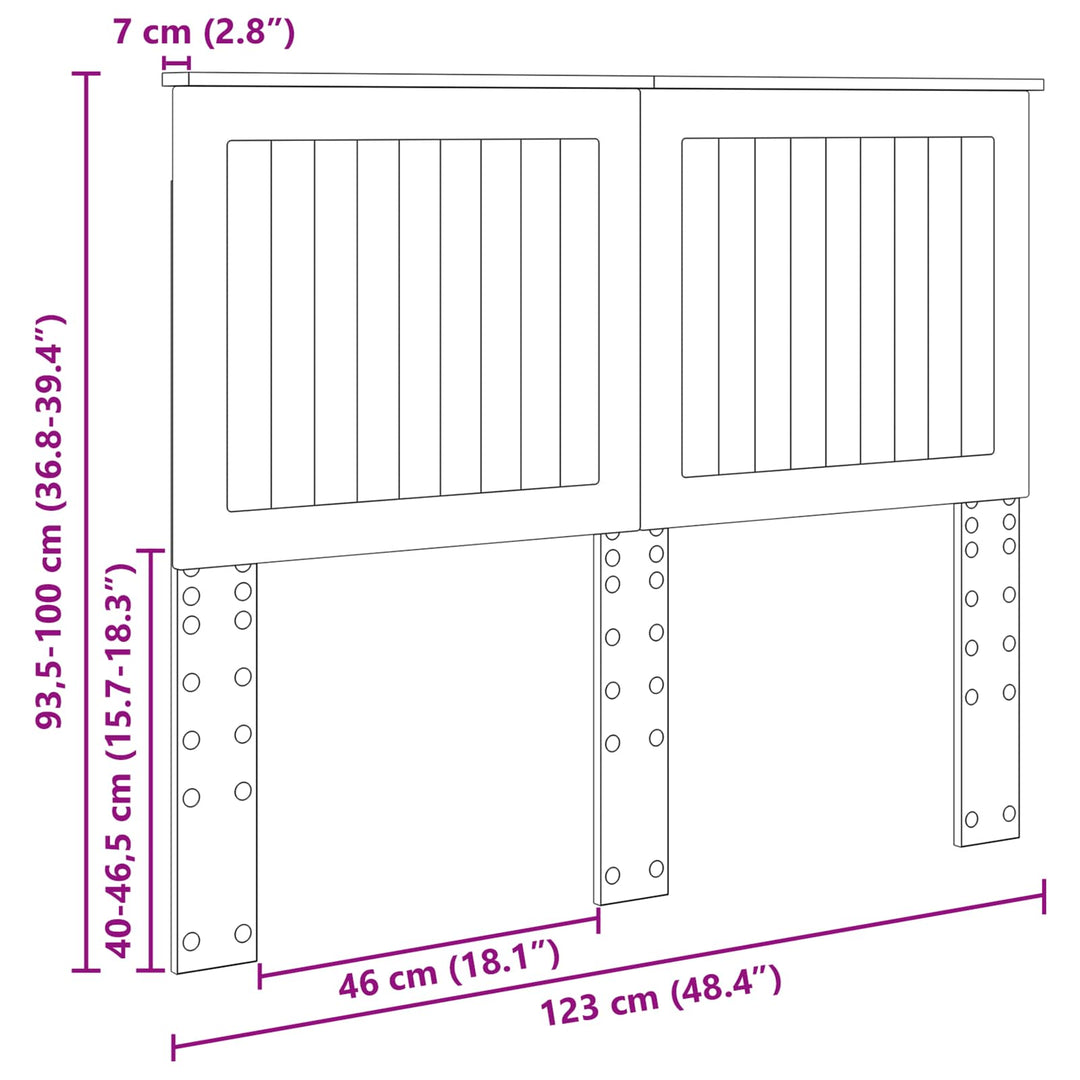 Hovedgærde med hovedgærde Artisan Egetræ 120 cm Konstrueret træ
