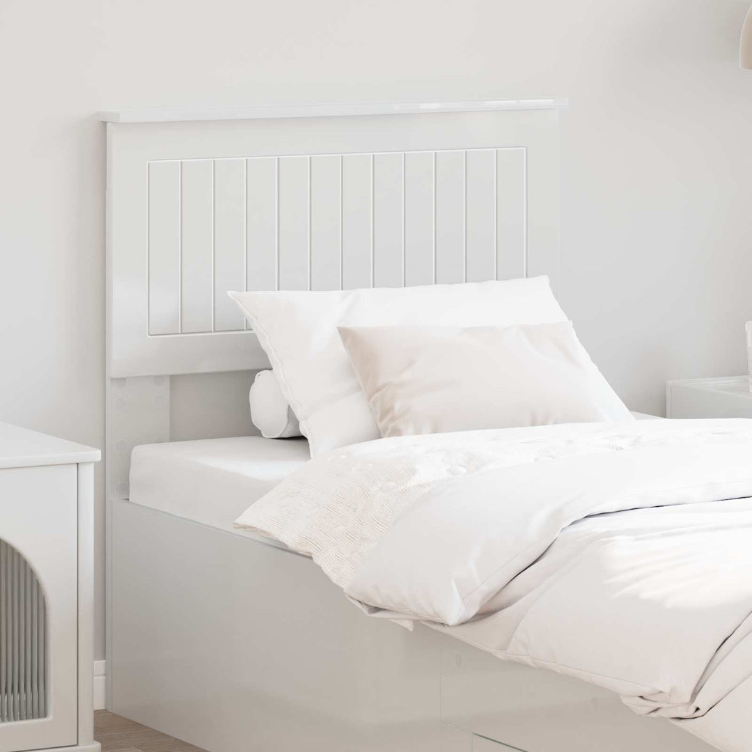 Hovedgærde Hvid højglans Konstrueret træ