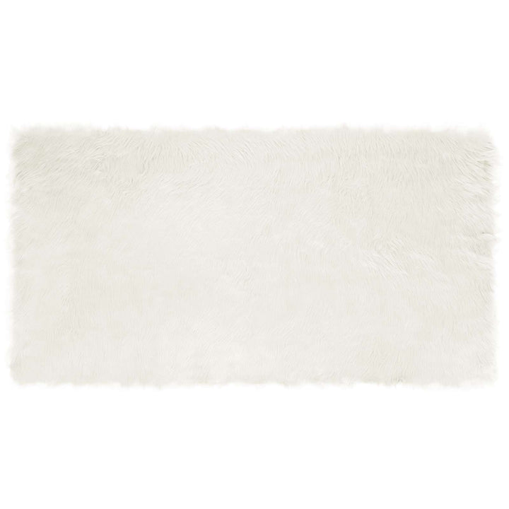 Fuskobbel lammeskindstæppe TAFALLA Hvid 80 x 150 cm Polyester