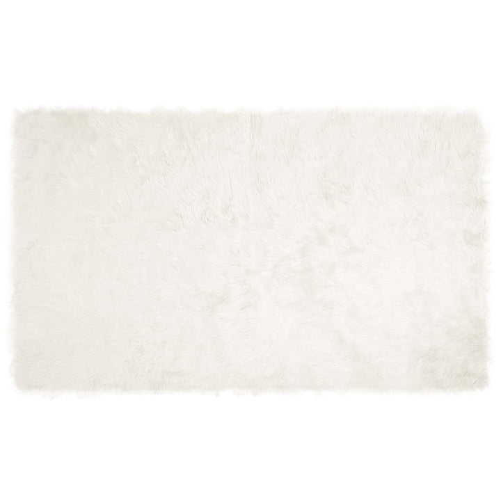 Fuskobbel lammeskindstæppe TAFALLA Hvid 100 x 200 cm Polyester