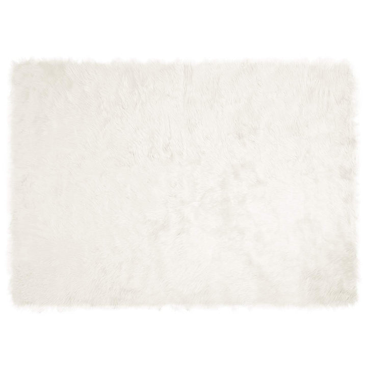 Fuskobbel lammeskindstæppe TAFALLA Hvid 120 x 170 cm Polyester