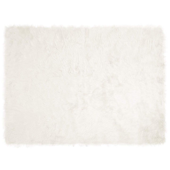 Fuskobbel lammeskindstæppe TAFALLA Hvid 160 x 230 cm Polyester