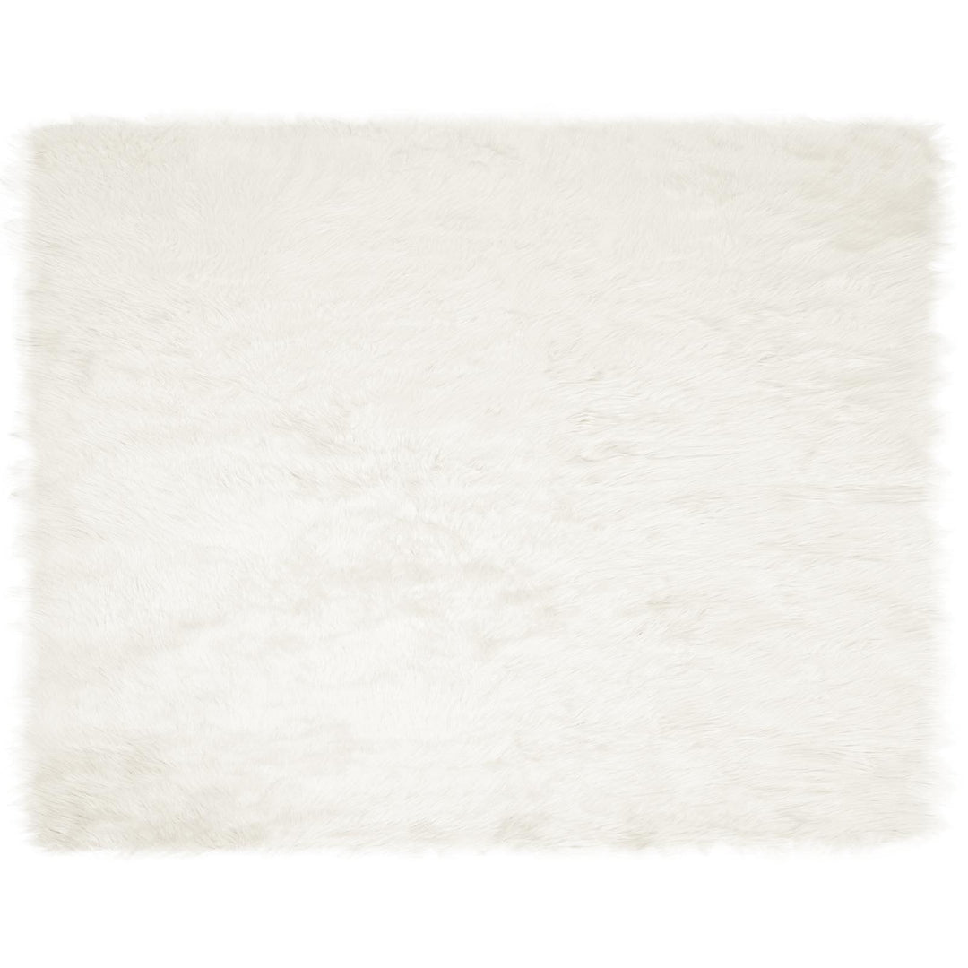 Fuskobbel lammeskindstæppe TAFALLA Hvid 200 x 280 cm Polyester