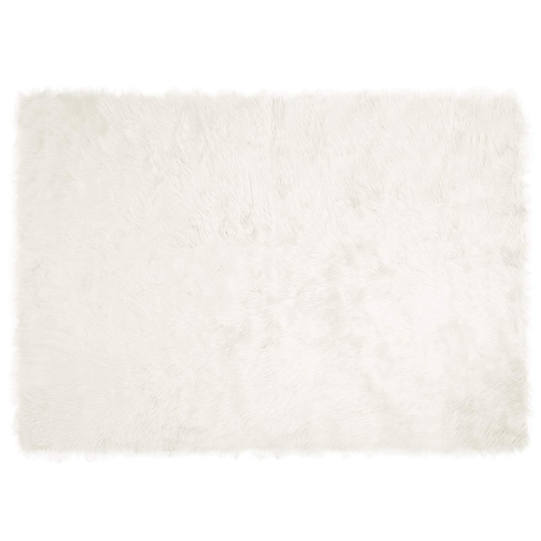 Fuskobbel lammeskindstæppe TAFALLA Hvid 240 x 340 cm Polyester