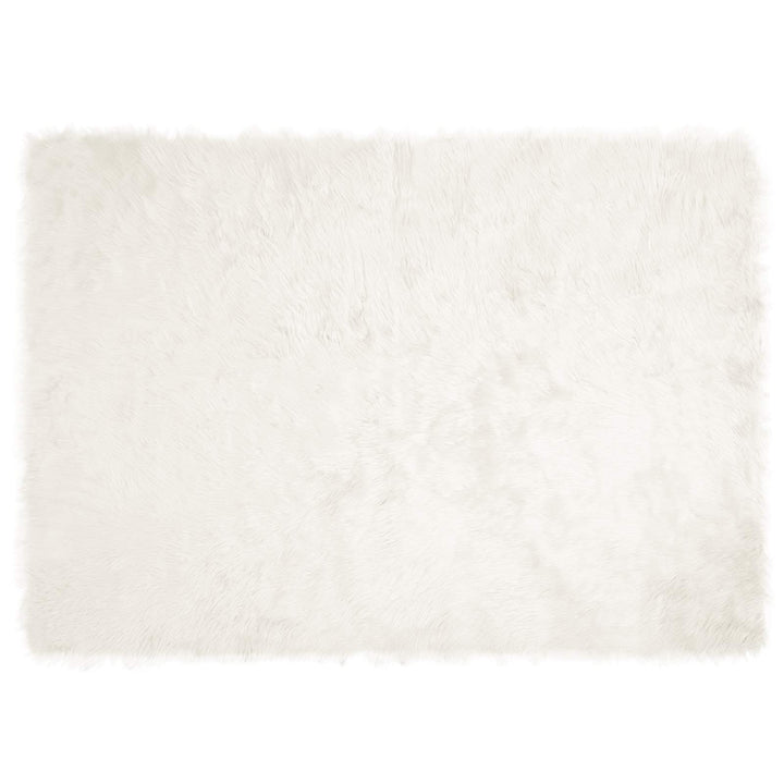 Fuskobbel lammeskindstæppe TAFALLA Hvid 240 x 340 cm Polyester