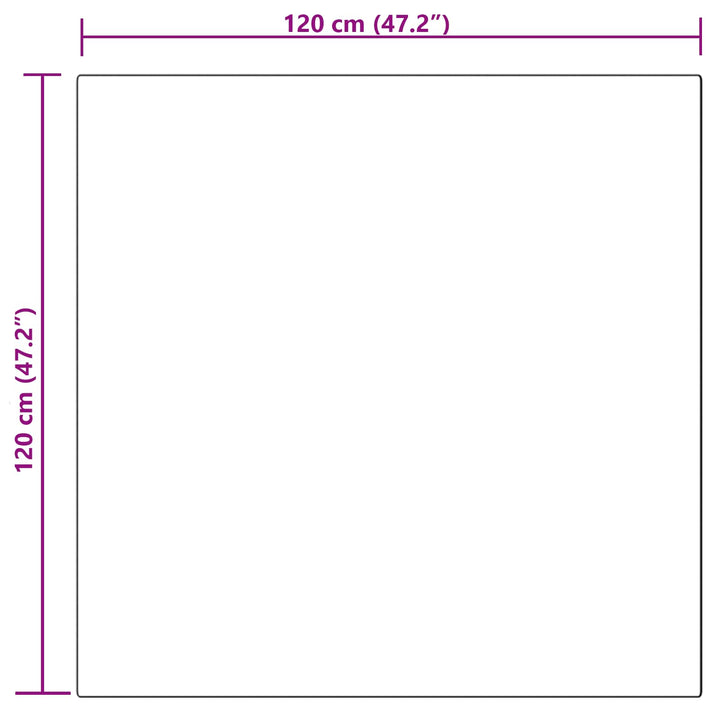 Fuskobbel lammeskindstæppe TAFALLA Hvid 120 x 120 cm Polyester