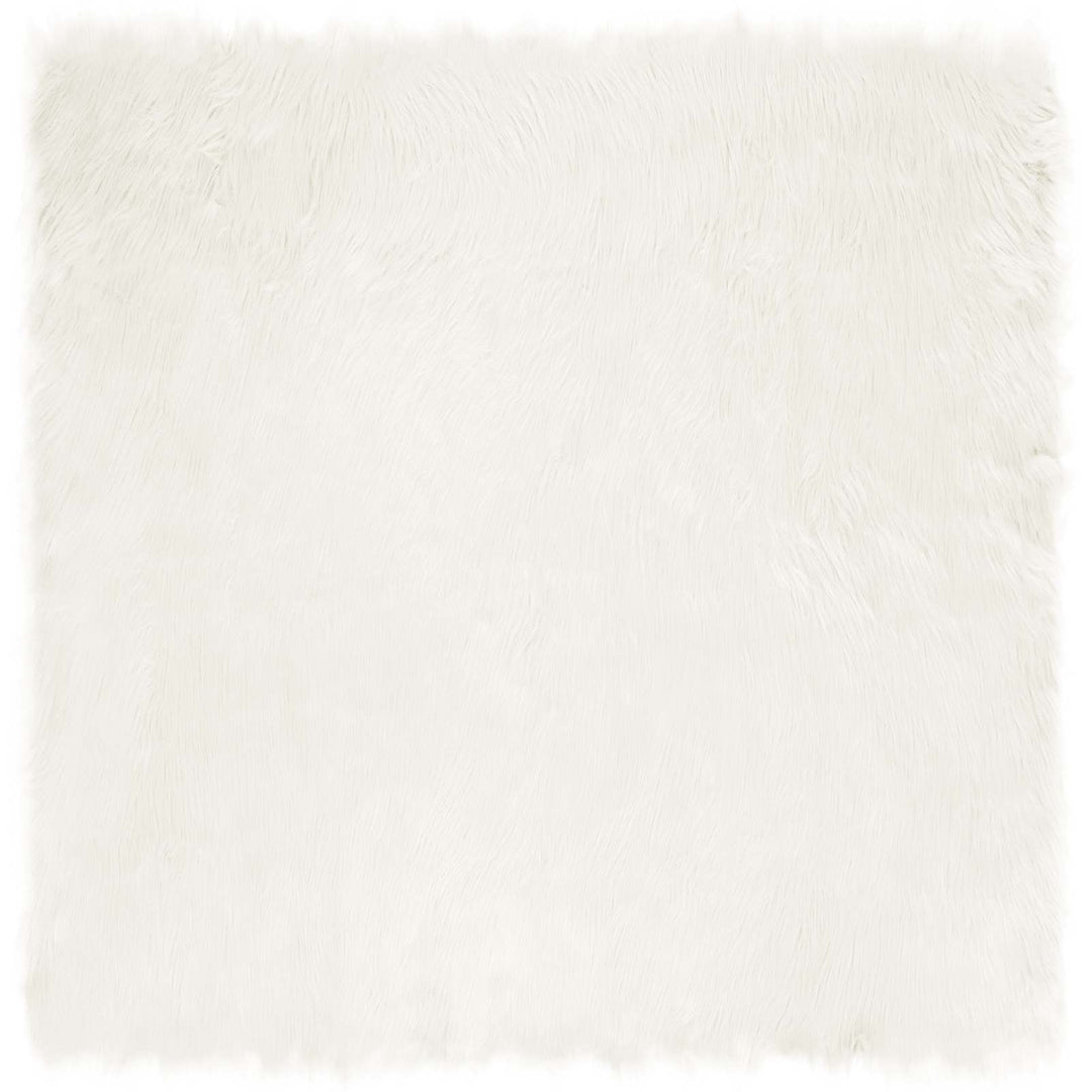 Fuskobbel lammeskindstæppe TAFALLA Hvid 200 x 200 cm Polyester