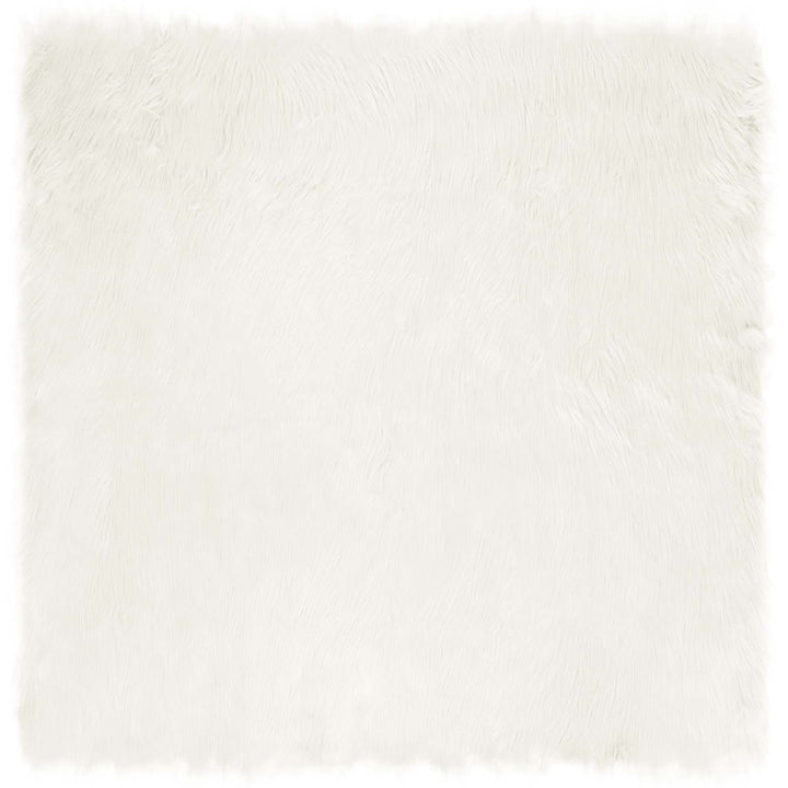 Fuskobbel lammeskindstæppe TAFALLA Hvid 200 x 200 cm Polyester