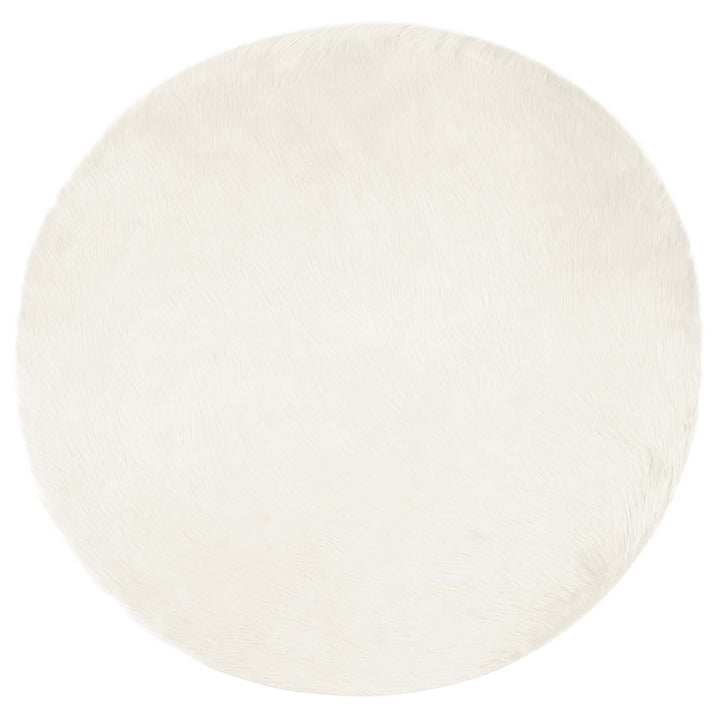 Fuskobbel lammeskindstæppe TAFALLA Hvid Ø 160 cm Polyester