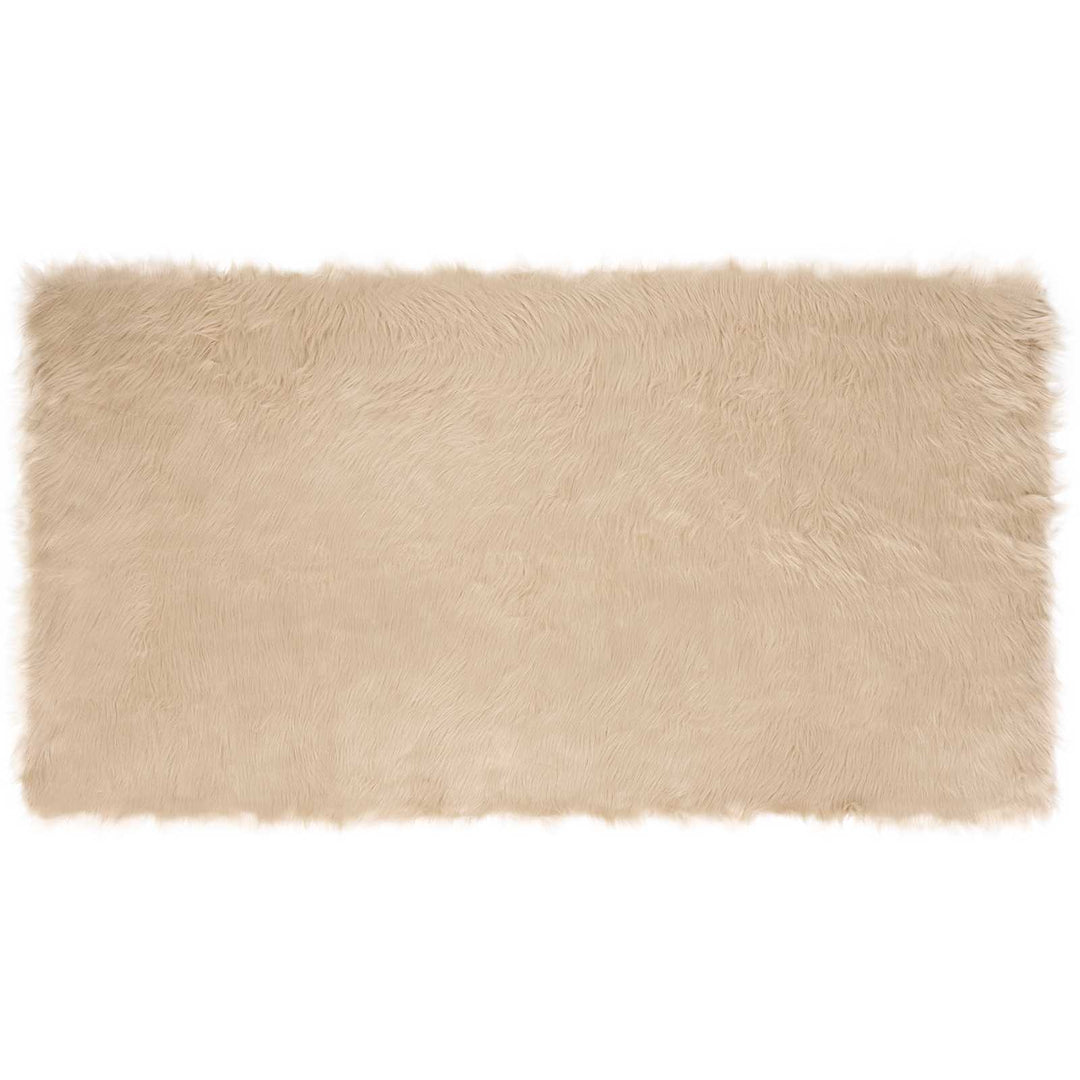 Fuskobbel lammeskindstæppe TAFALLA Beige 80 x 150 cm Polyester