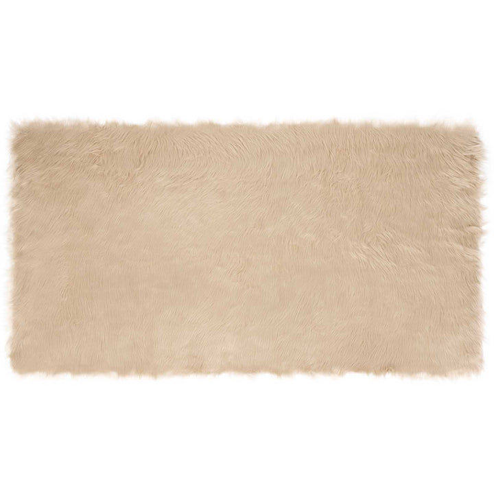 Fuskobbel lammeskindstæppe TAFALLA Beige 80 x 150 cm Polyester