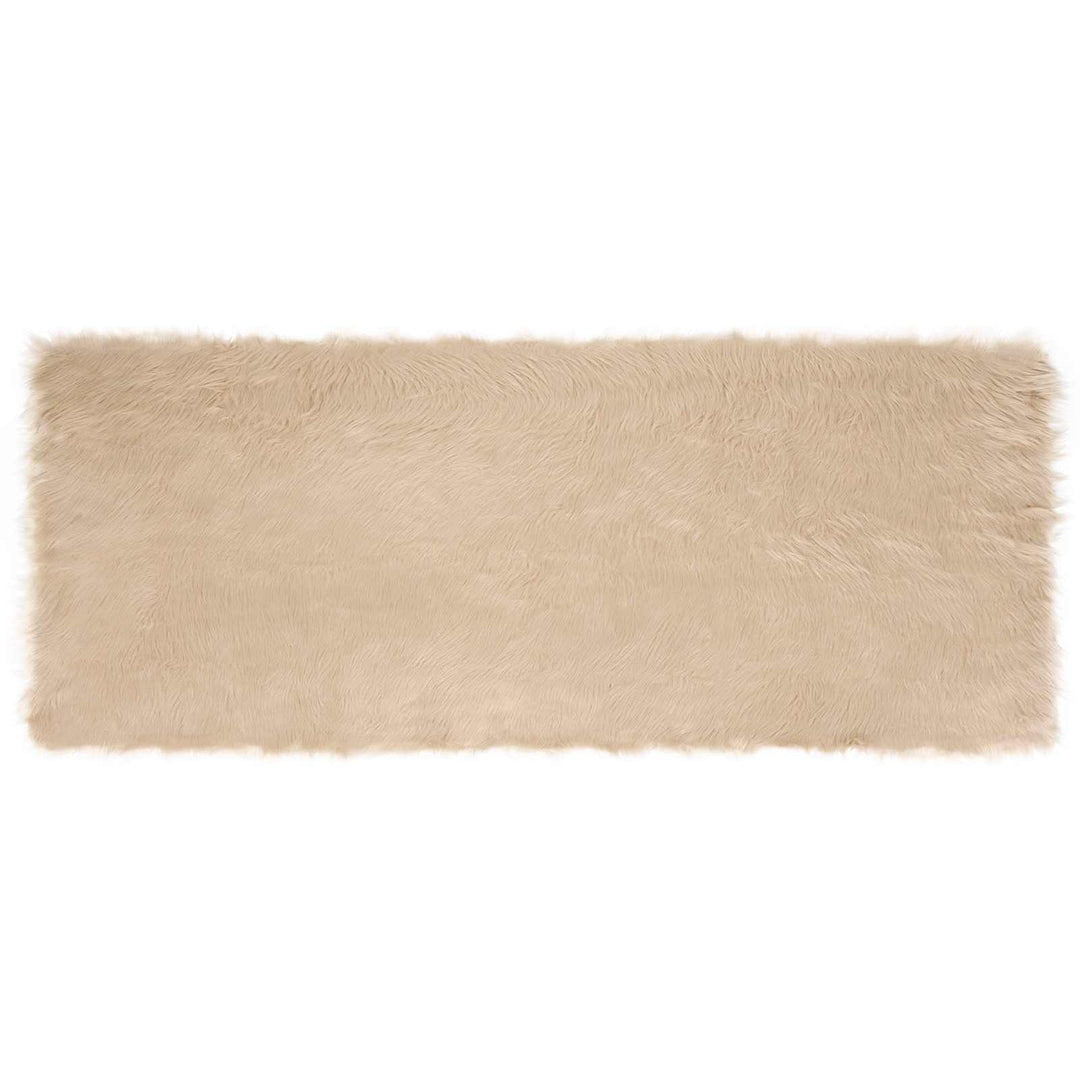 Fuskobbel lammeskindstæppe TAFALLA Beige 80 x 200 cm Polyester