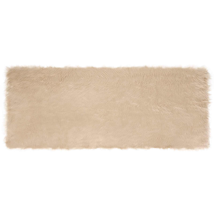 Fuskobbel lammeskindstæppe TAFALLA Beige 80 x 200 cm Polyester