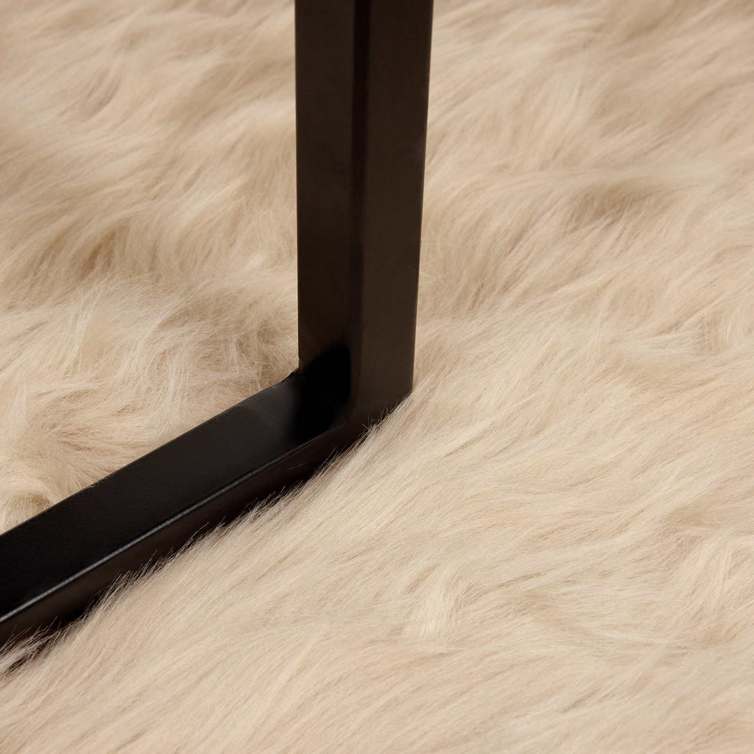 Fuskobbel lammeskindstæppe TAFALLA Beige 120 x 170 cm Polyester