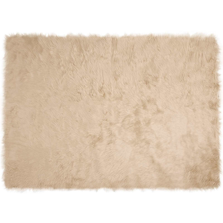Fuskobbel lammeskindstæppe TAFALLA Beige 160 x 230 cm Polyester