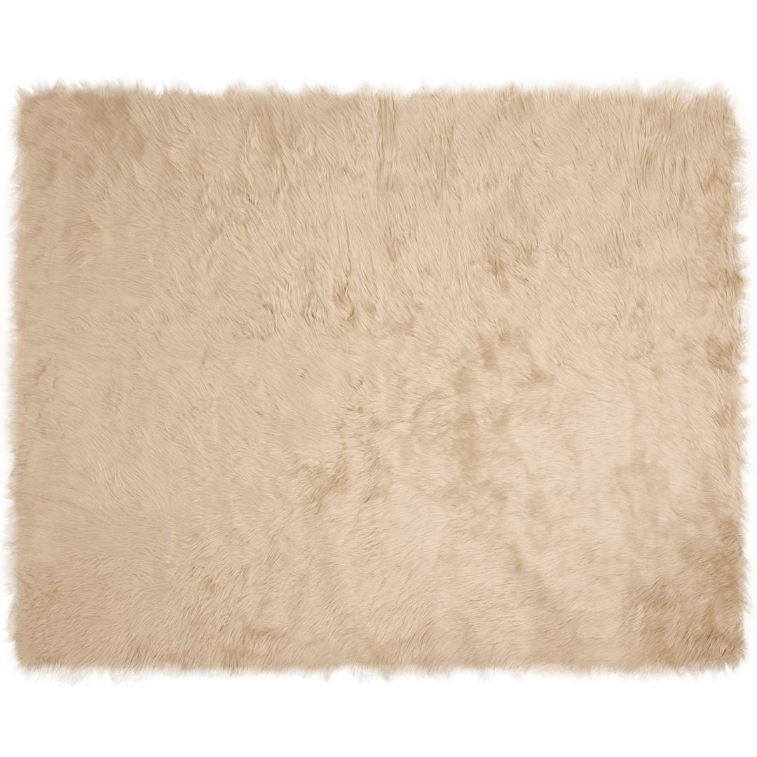 Fuskobbel lammeskindstæppe TAFALLA Beige 200 x 280 cm Polyester