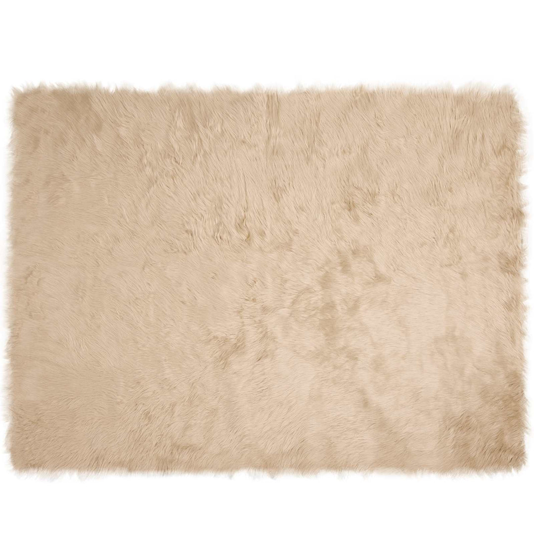 Fuskobbel lammeskindstæppe TAFALLA Beige 240 x 340 cm Polyester