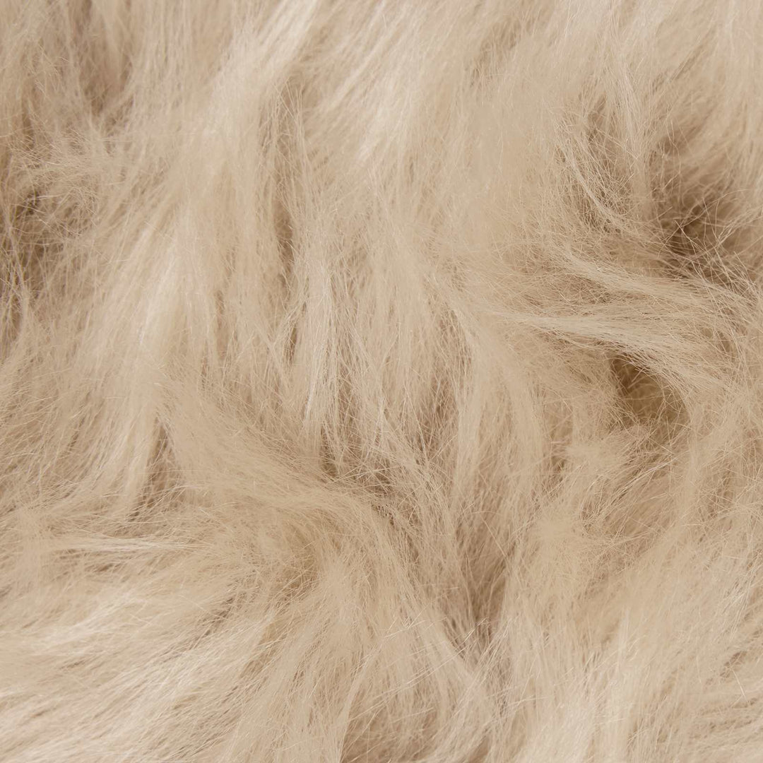Fuskobbel lammeskindstæppe TAFALLA Beige 160 x 160 cm Polyester