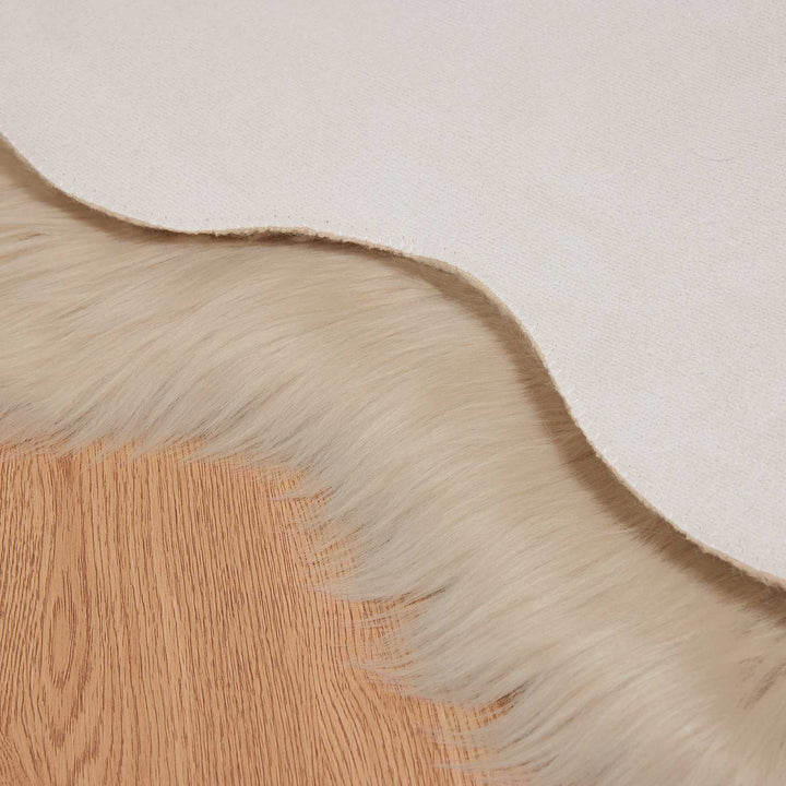 Fuskobbel lammeskindstæppe TAFALLA Beige 80 x 120 cm Polyester