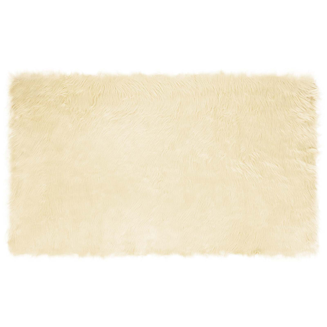 Fuskobbel lammeskindstæppe TAFALLA Cremefarvet 100 x 200 cm