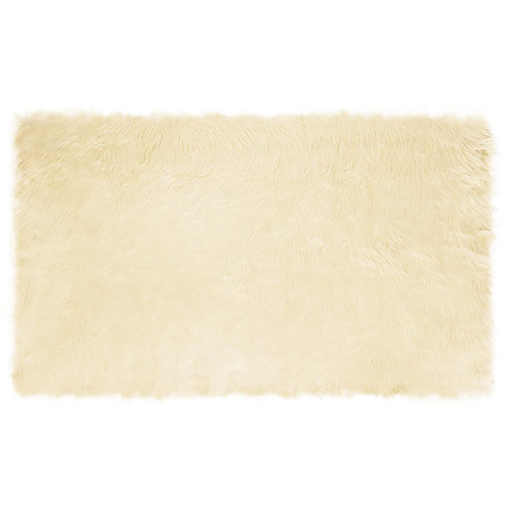Fuskobbel lammeskindstæppe TAFALLA Cremefarvet 100 x 200 cm