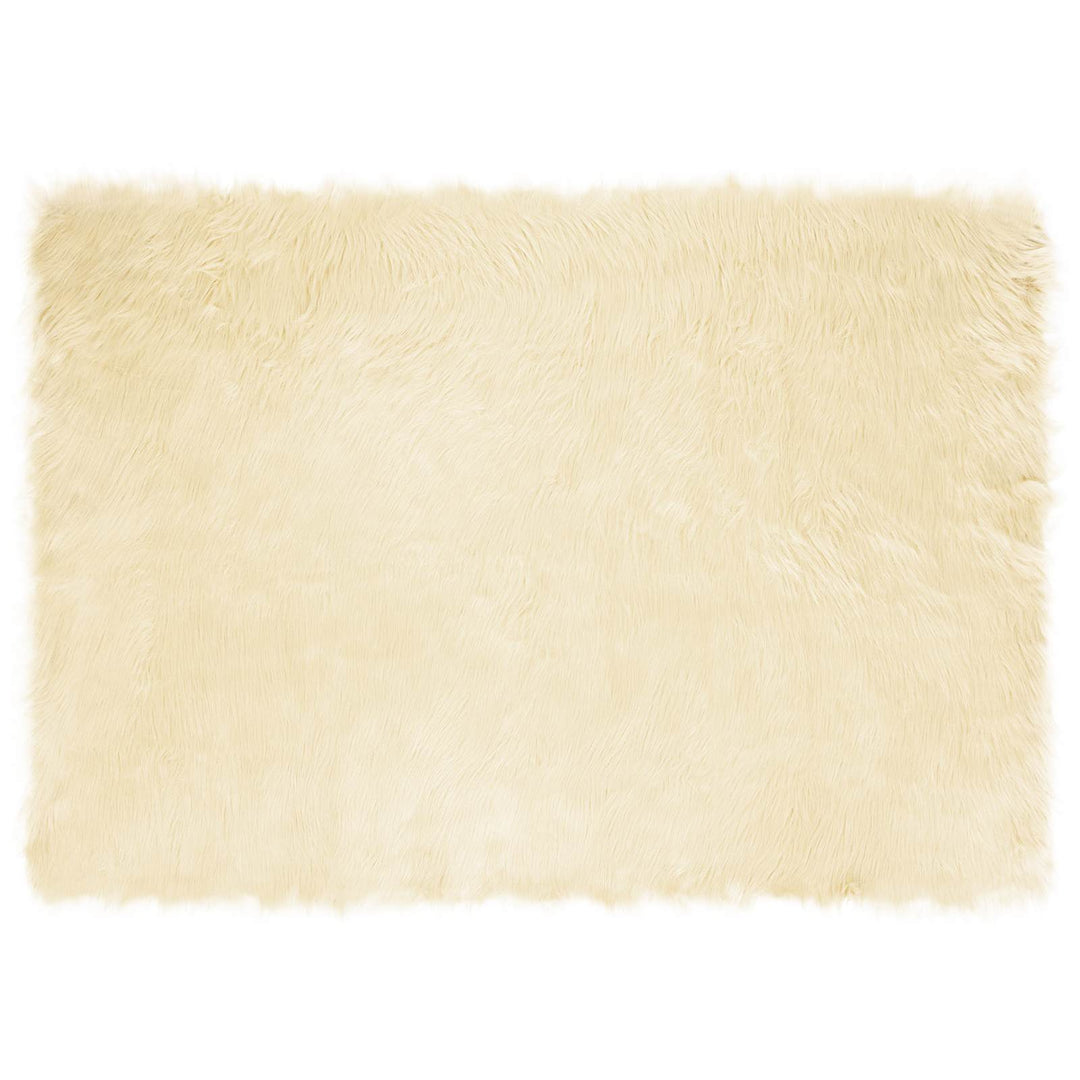 Fuskobbel lammeskindstæppe TAFALLA Cremefarvet 160 x 230 cm